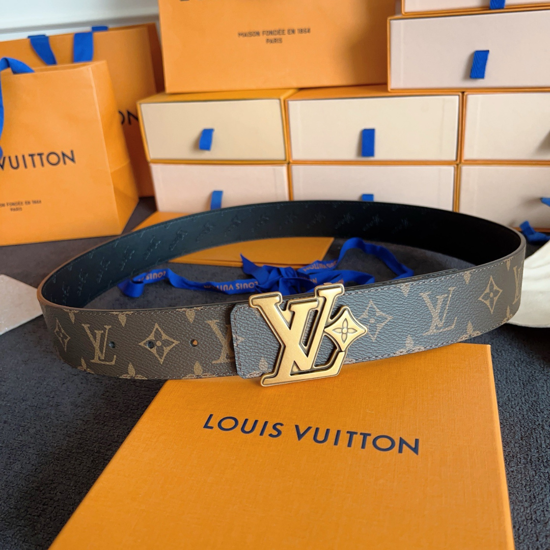 LV Flower 40MM Reversible Belt Men's Belt
