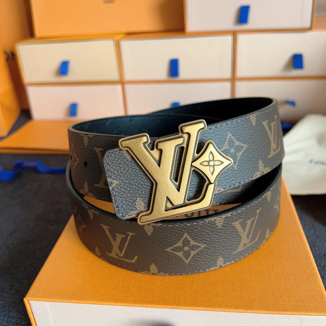 LV Flower 40MM Reversible Belt Men's Belt