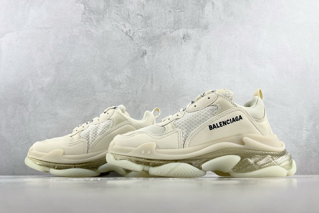 Balenciaga Triple S Clear Sole Sneakers Beige Mirror Version 10A