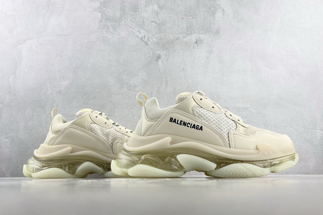Balenciaga Triple S Clear Sole Sneakers Beige Mirror Version 10A