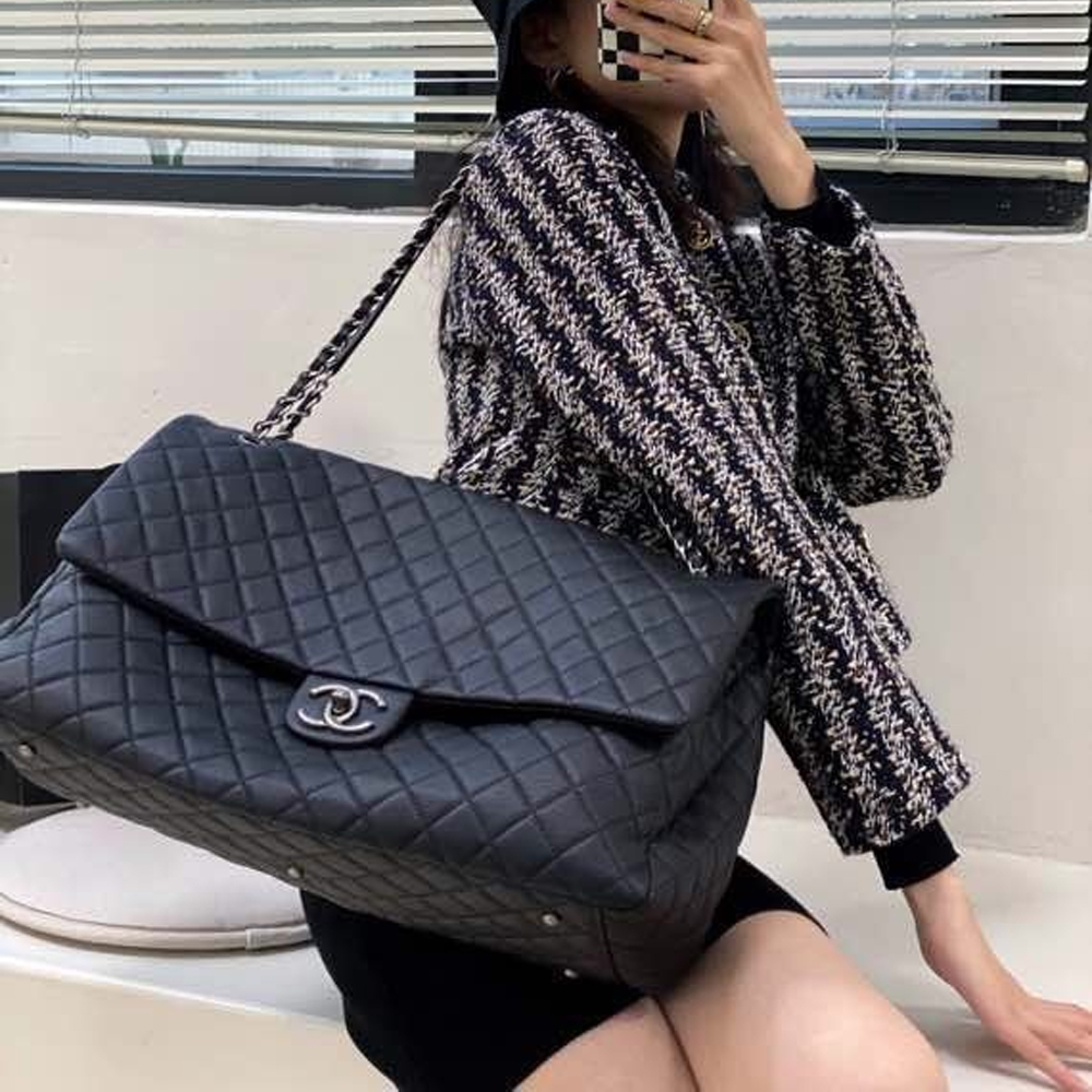 Chanel CF 45 Caviar Airlines XXL Flap Travel Bag
