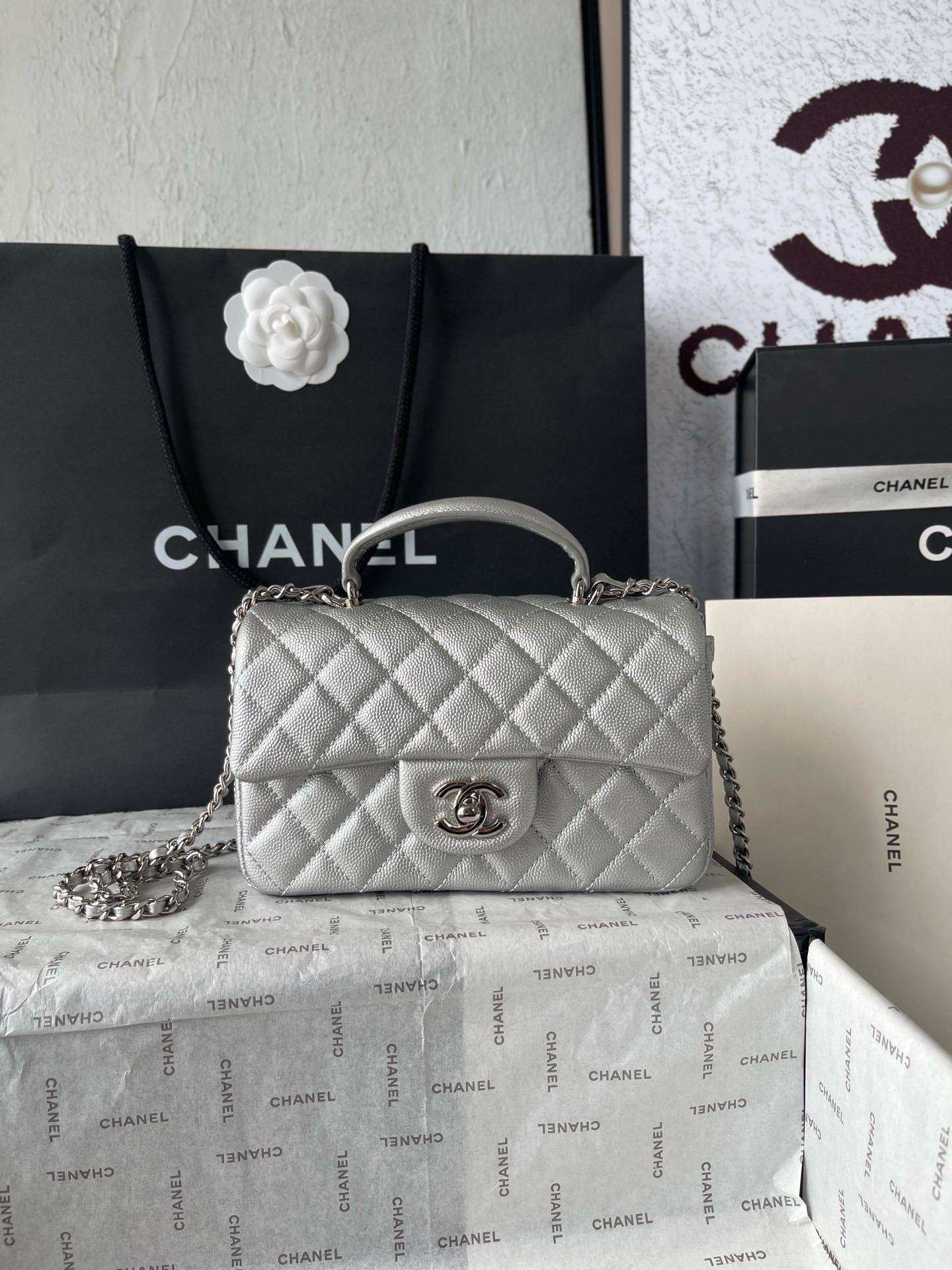 Chanel Top Mini Caviar Bag