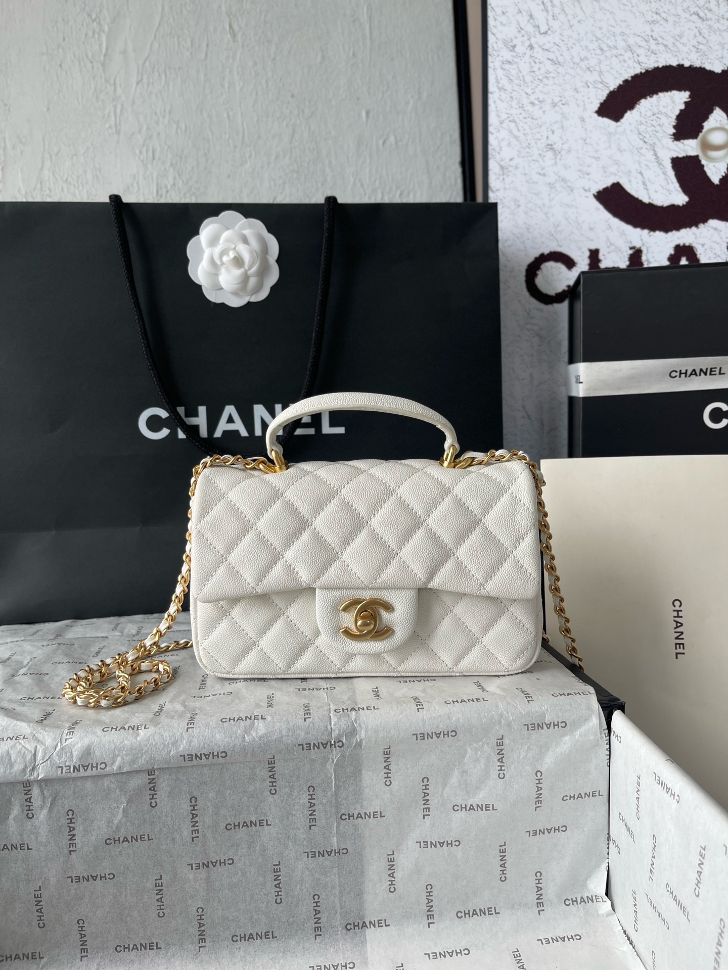 Chanel Top Mini Caviar Bag