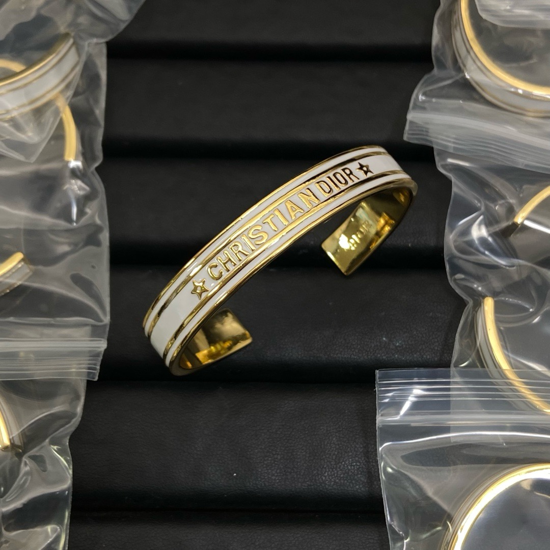 Dior enamel letter bracelet