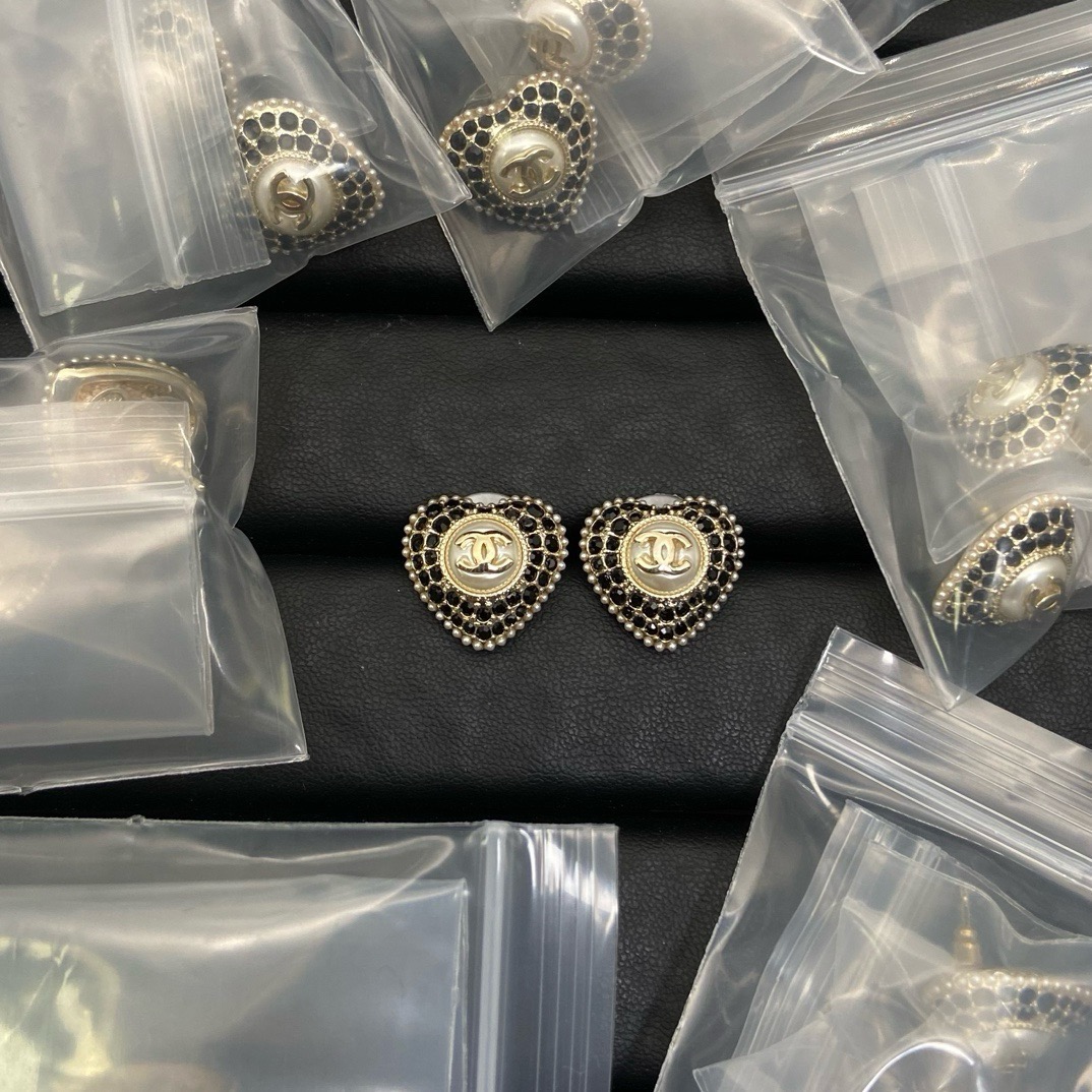 Chanel Heart Diamond Earrings