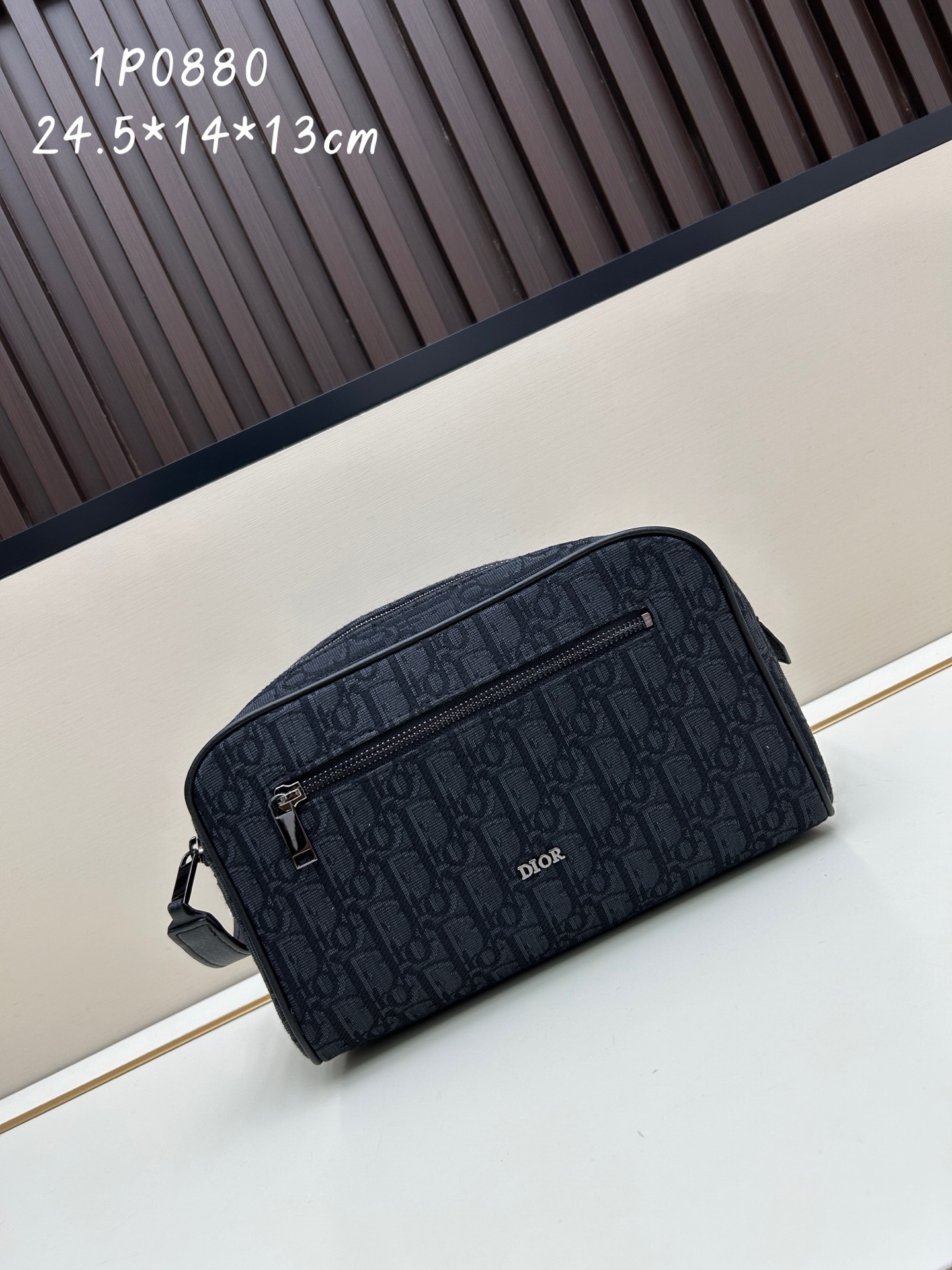 Dior Oblique Double Zipper Closure Bag