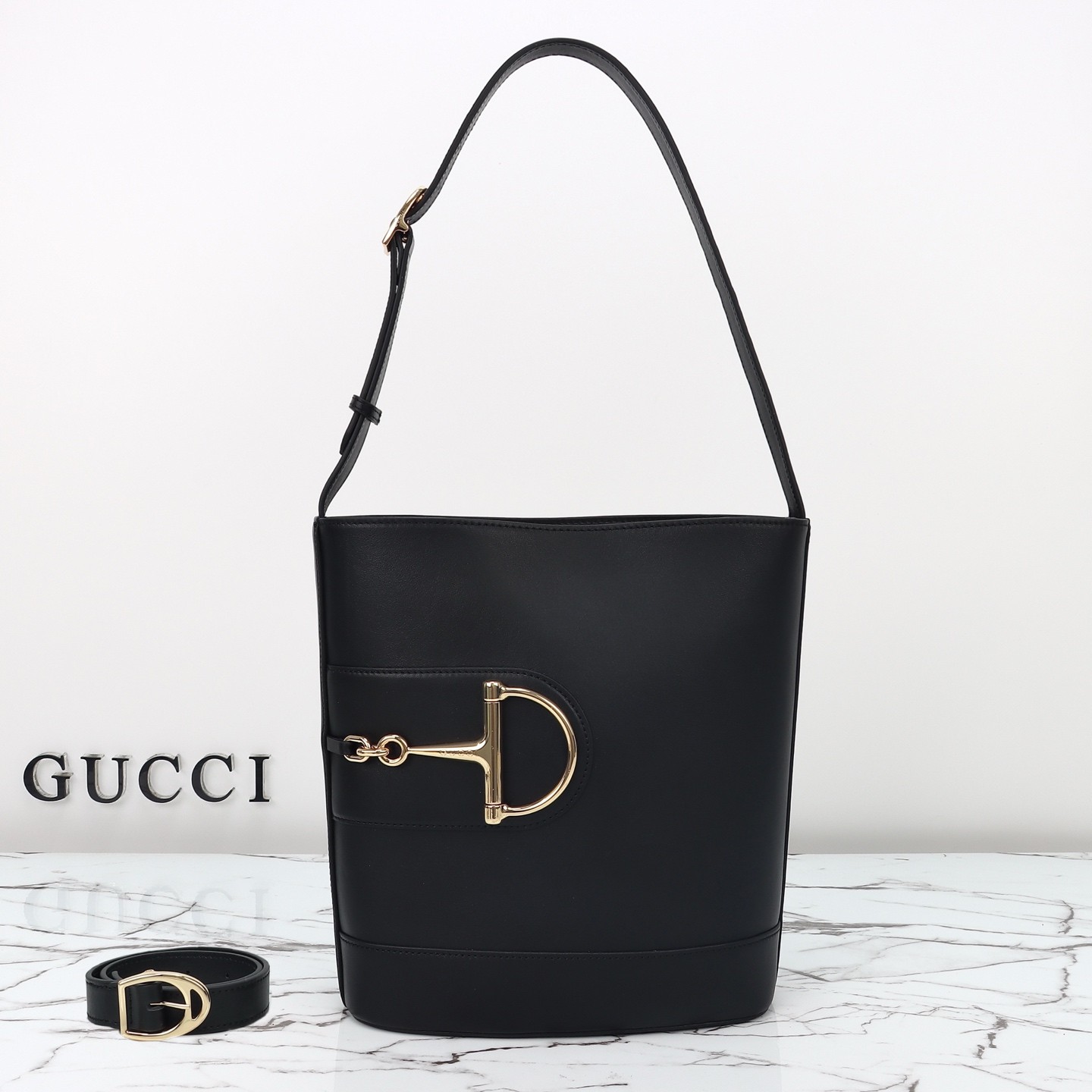 Gucci Horsebit embellished leather shoulder bag