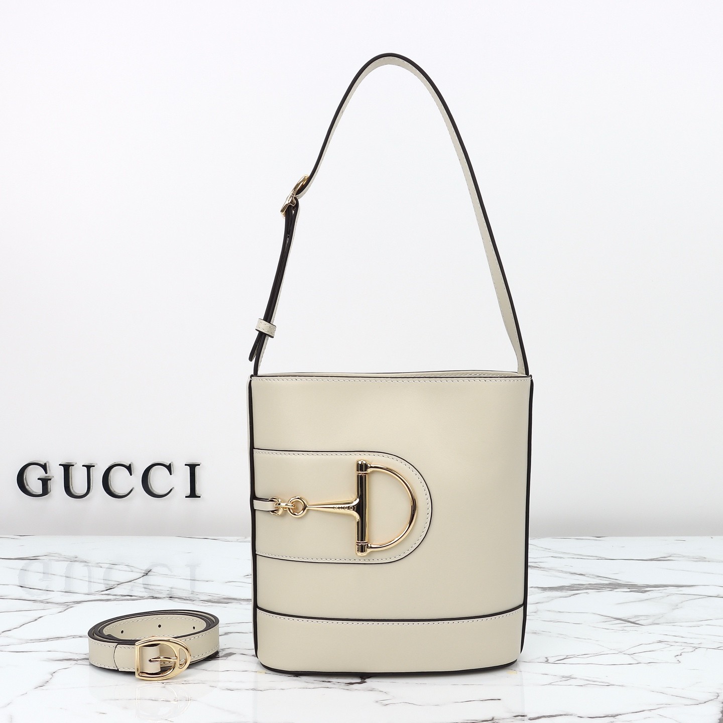 Gucci Horsebit embellished leather shoulder bag