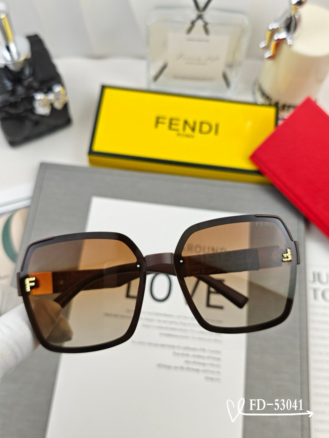 Fendi Polaroid Resin Polarized Sunglasses