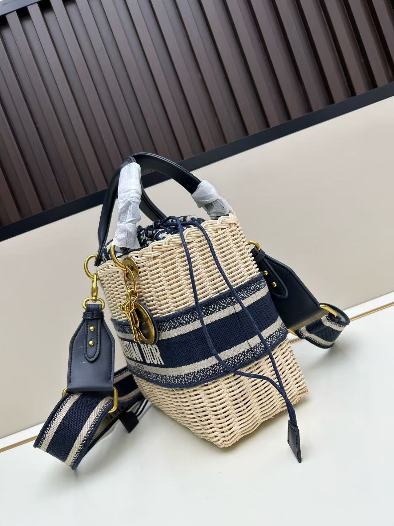 Dior Wicker Oblique Medium Lady Dior Bag