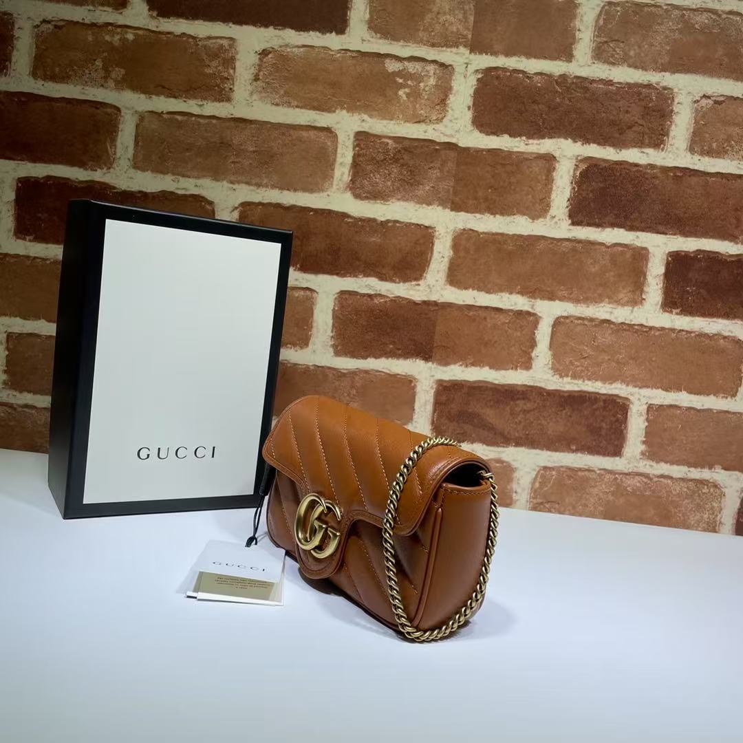 Gucci Marmont Mini Shoulder Bag Brown