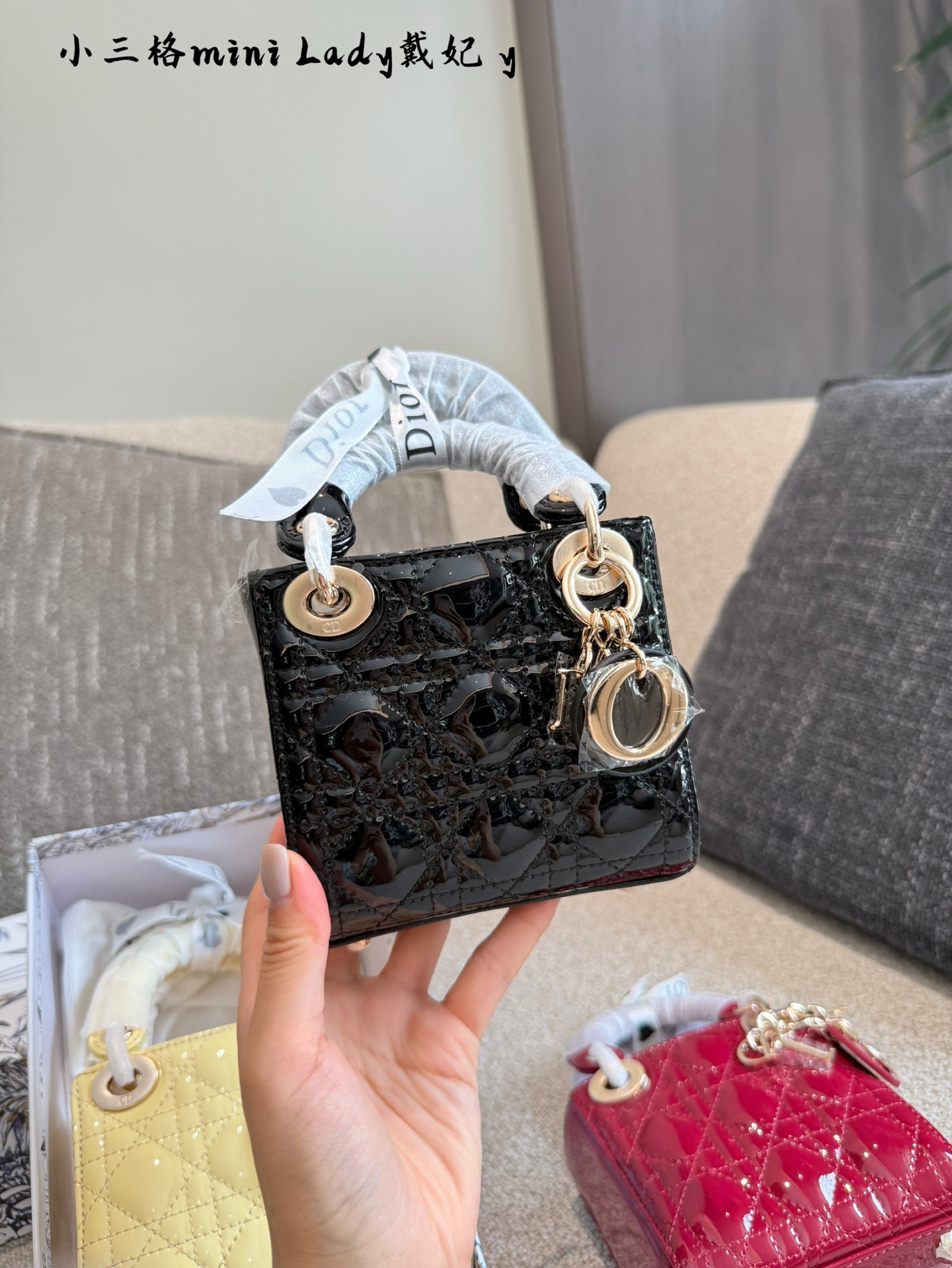 Dior Mini Lady Bag - Lacquered Calfskin