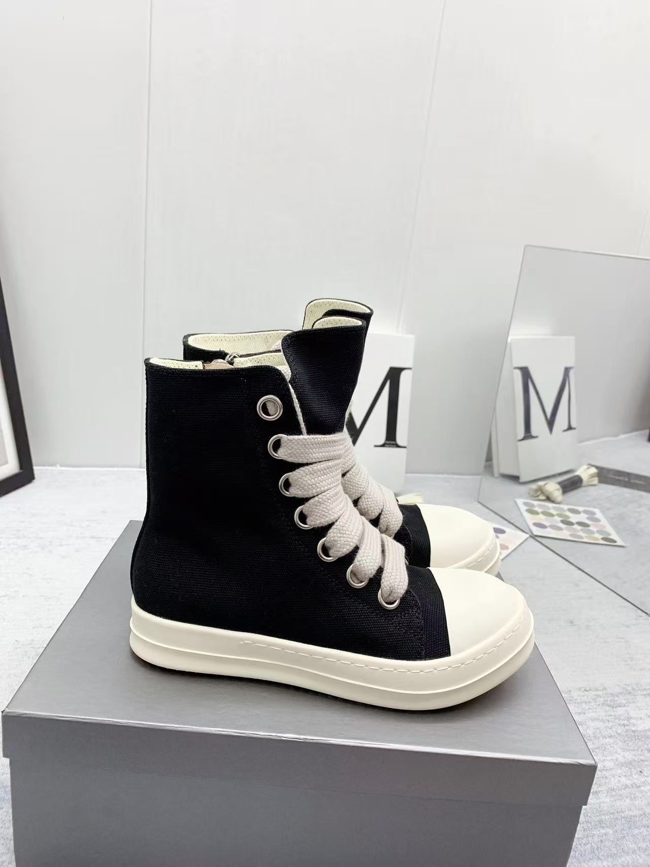 Rick Owens DRKSHDW Ramones High-Top Sneakers