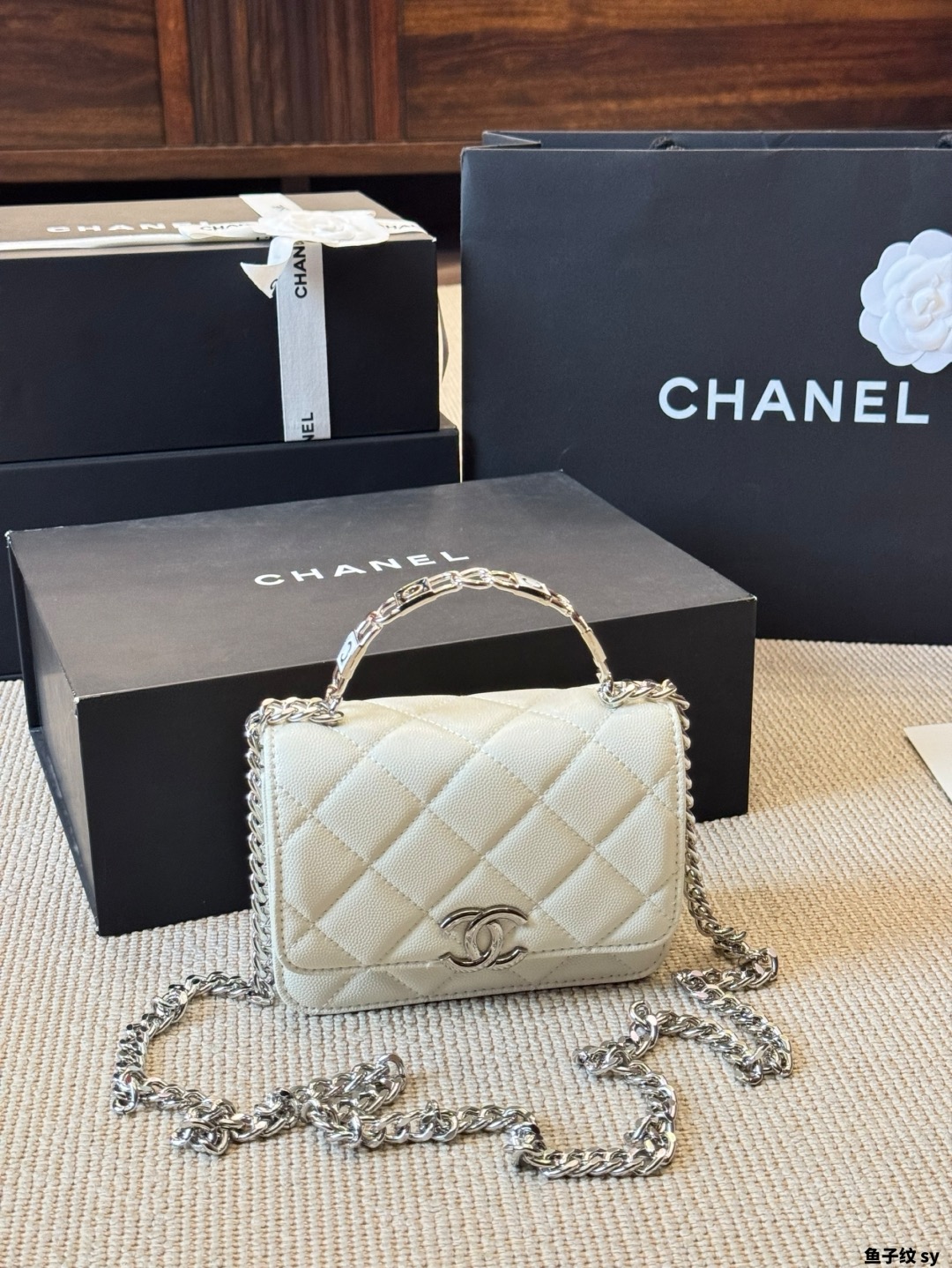 Chanel Mini Quilted Top Handle Flap Bag