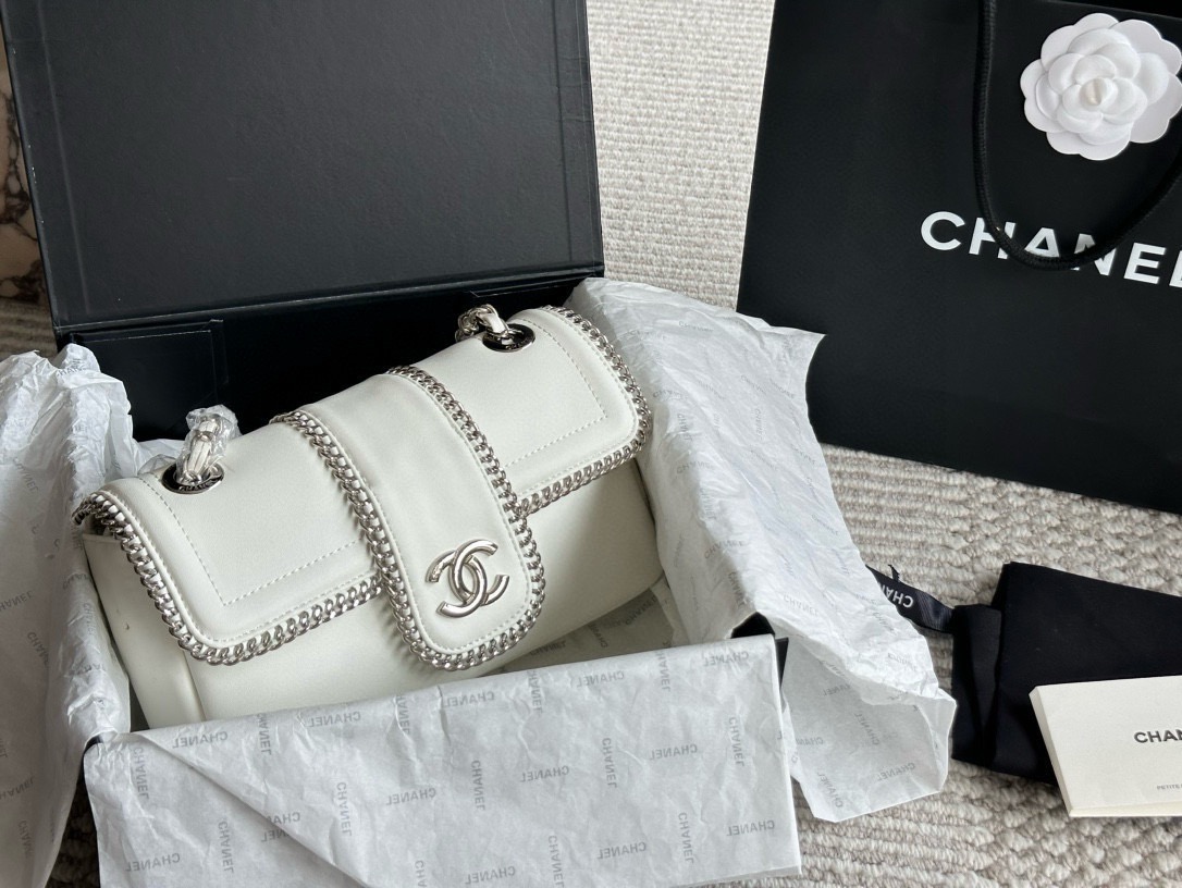 Chanel Medium Madison Flap Bag - White Shoulder Bag