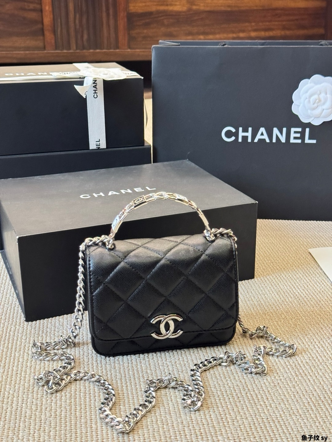 Chanel Mini Quilted Top Handle Flap Bag