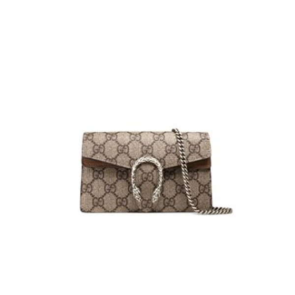 Gucci Dionysus GG Supreme Small Shoulder Bag With Beige