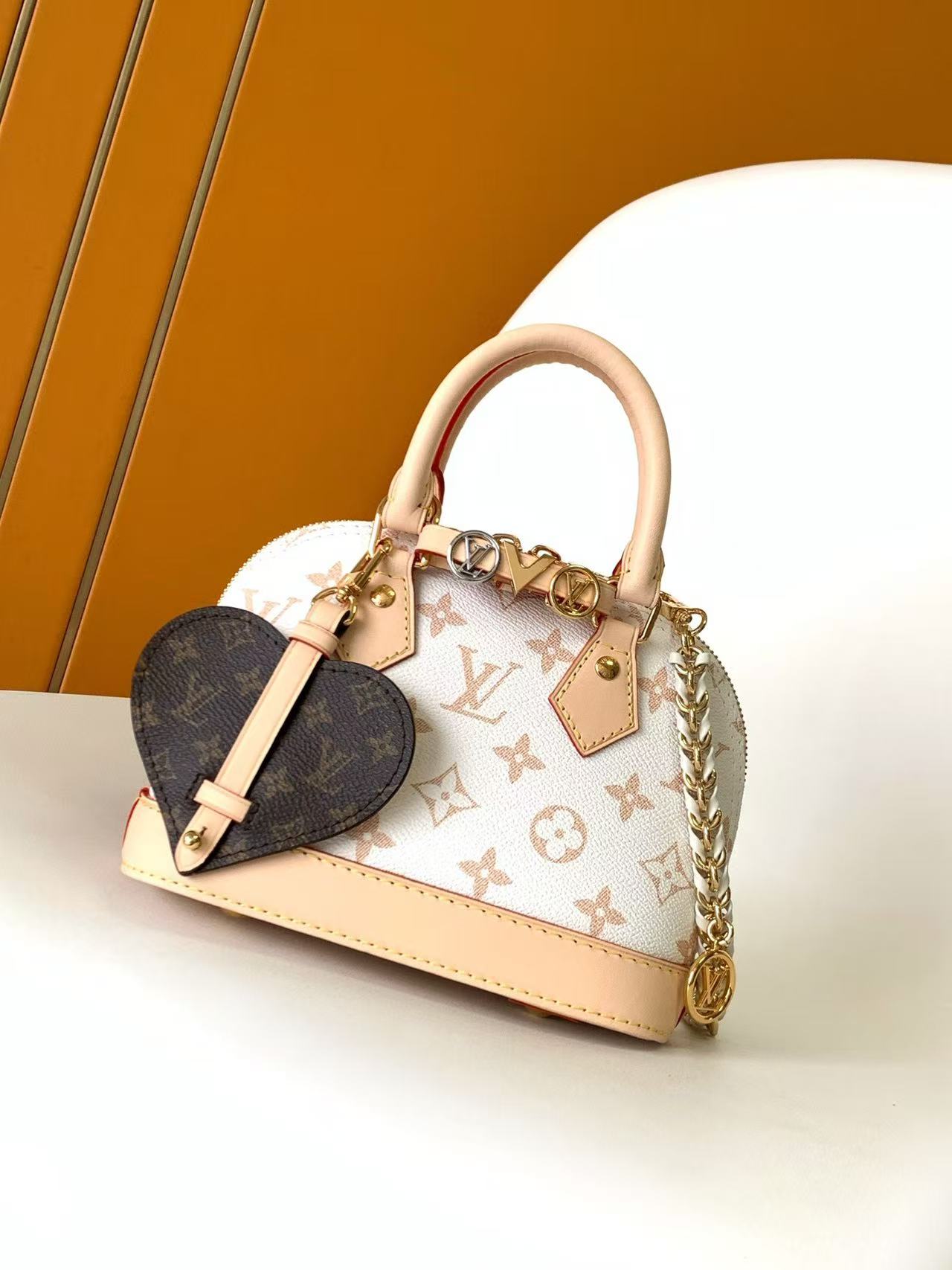 LV Alma BB Mini White
