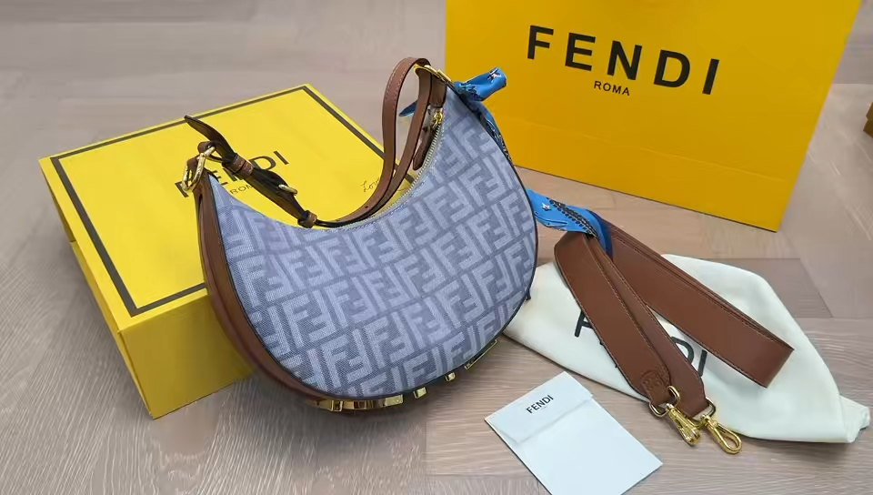 Fendi Graphy Crescent Bag