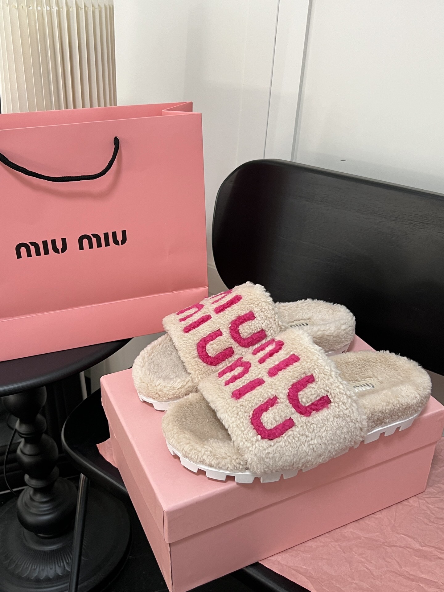 MiuMiu Fall/Winter Fuzzy Boots