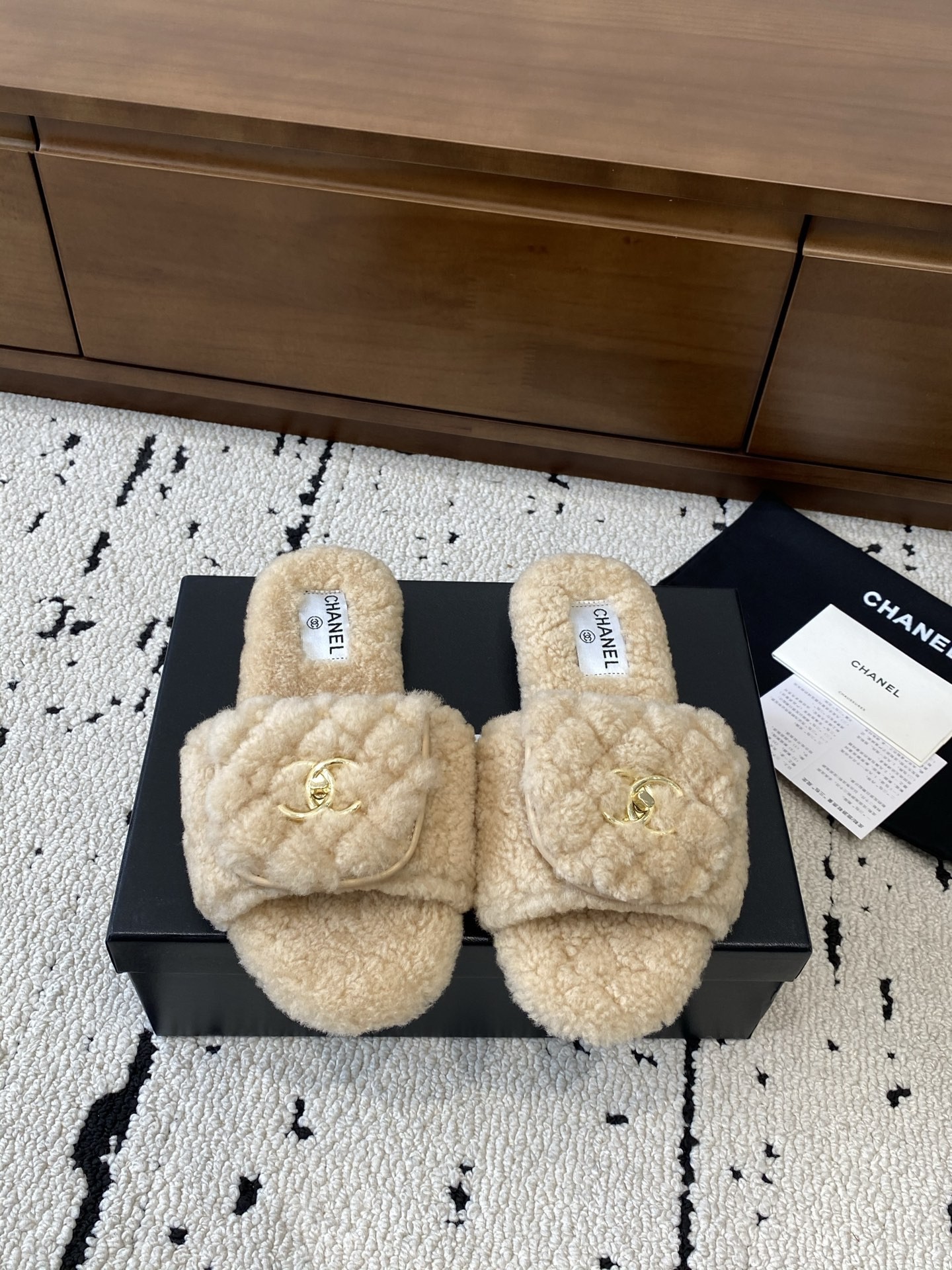 Chanel Fall/Winter Fur-Lined Slippers