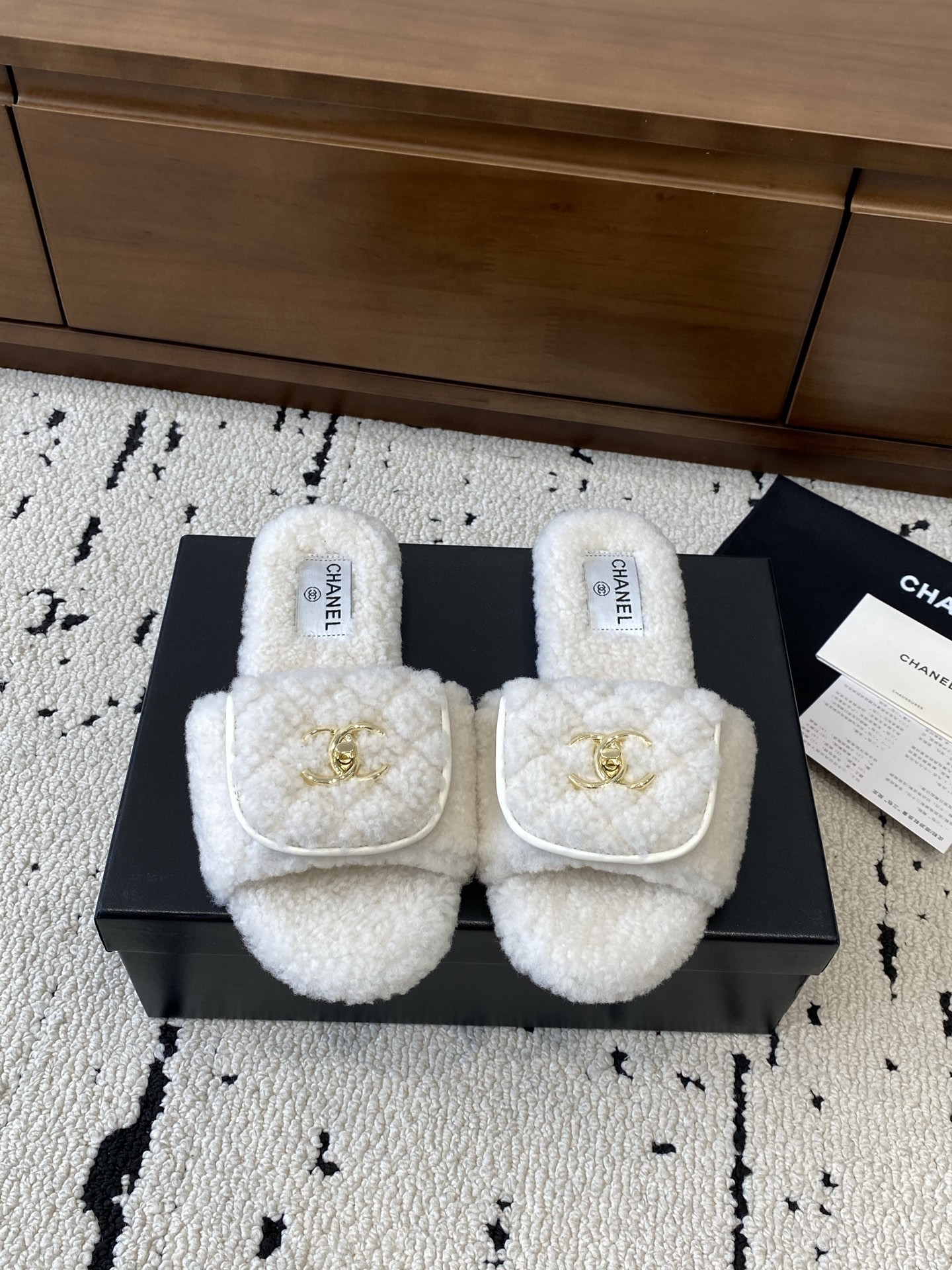 Chanel Fall/Winter Fur-Lined Slippers