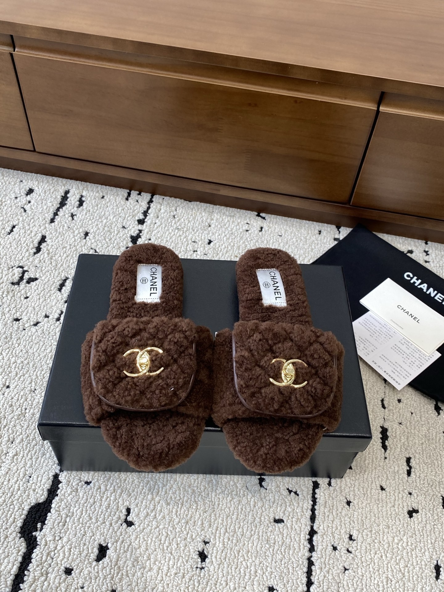 Chanel Fall/Winter Fuzzy Slippers