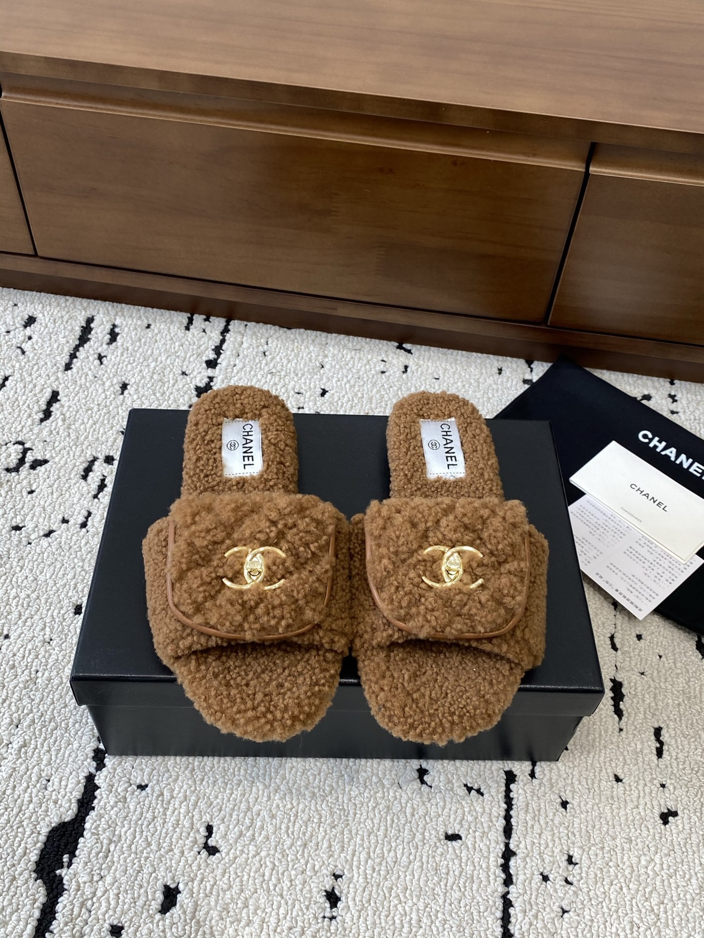 Chanel Fall/Winter Fur-Lined Slippers