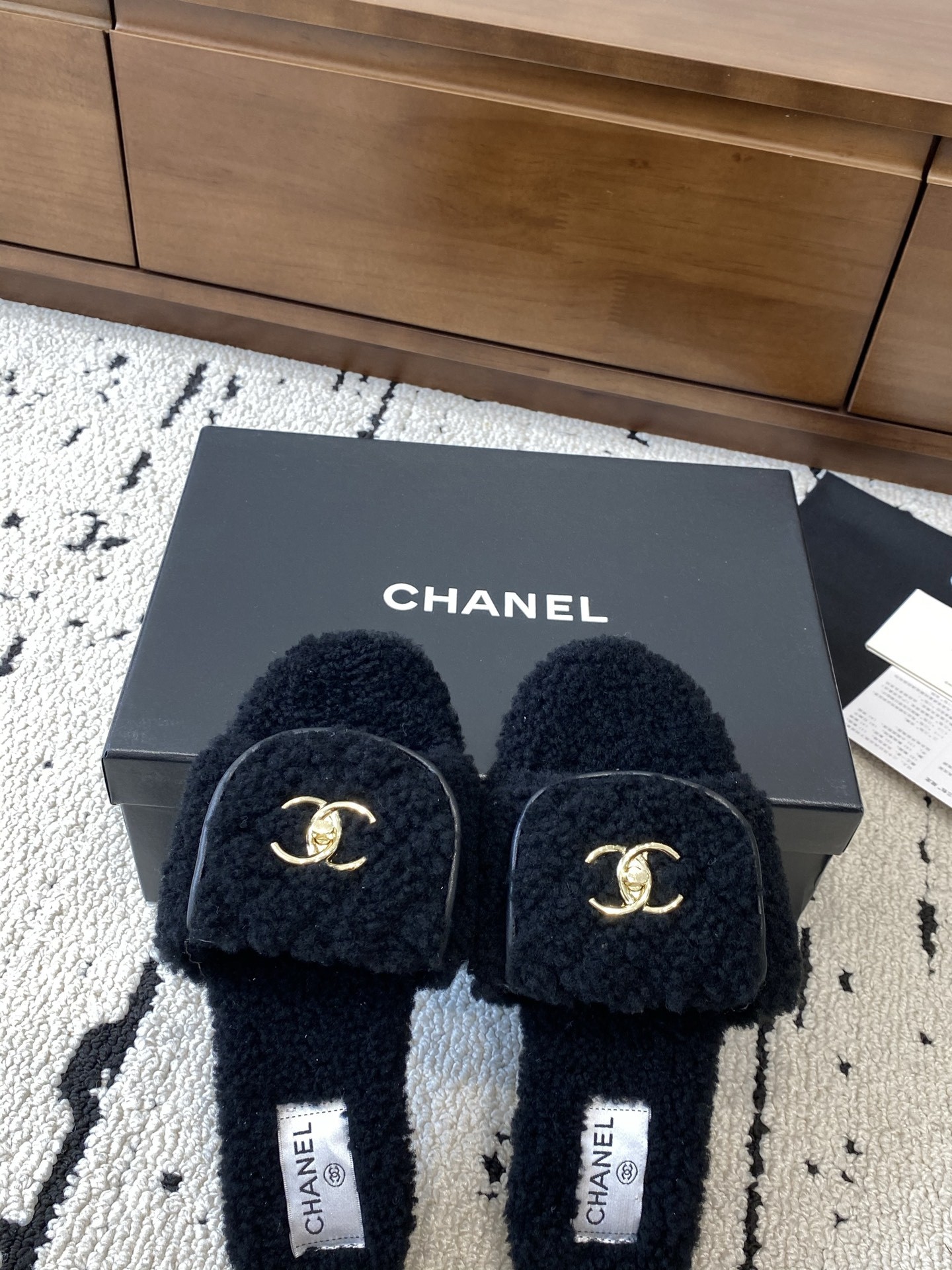 Chanel Fall/Winter Fur-Lined Slippers