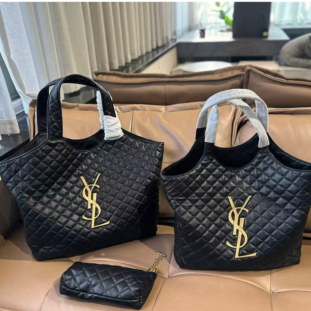 Saint Laurent YSL Icare Maxi Shopping Bag Black