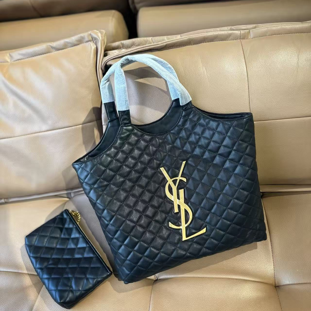 Saint Laurent YSL Icare Maxi Shopping Bag Black