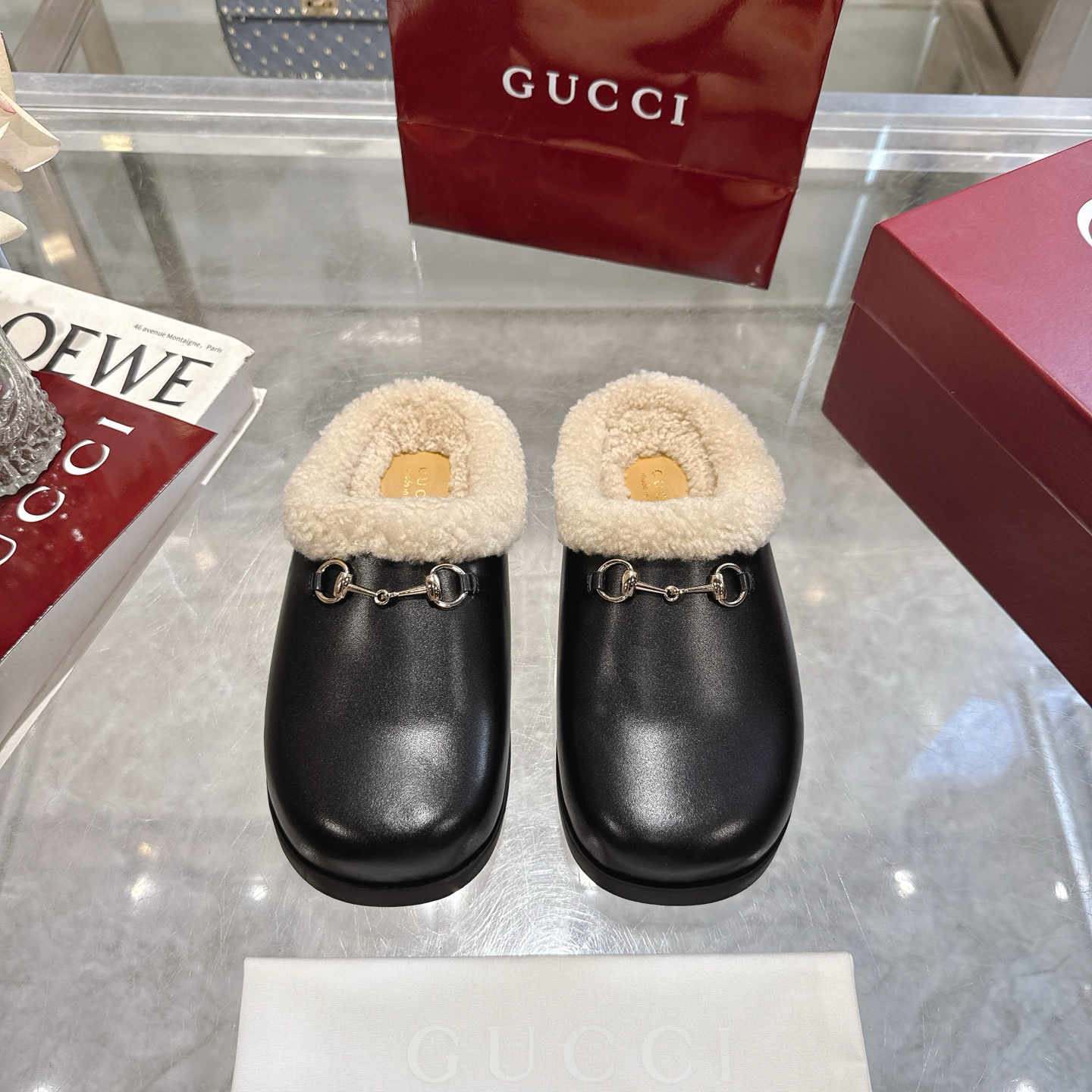 Gucci Horsebit Cotton Slippers