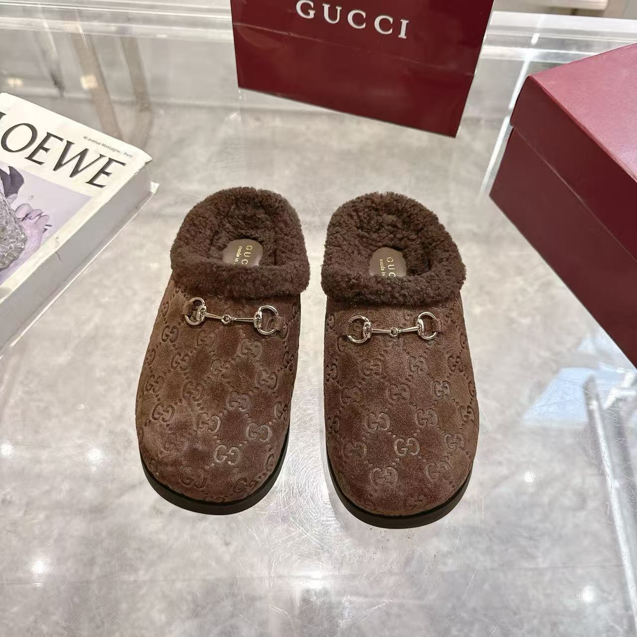 Gucci Horsebit Cotton Slippers