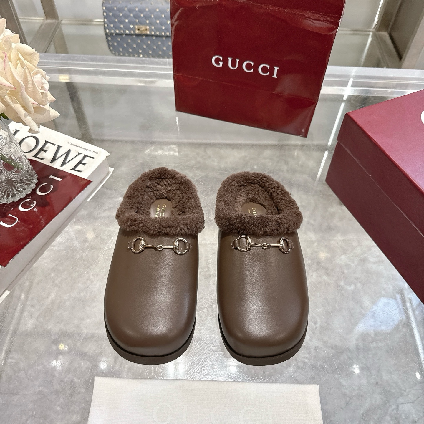 Gucci Horsebit Cotton Slippers