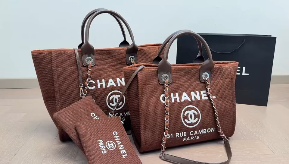 Chanel Canvas Beach Bag