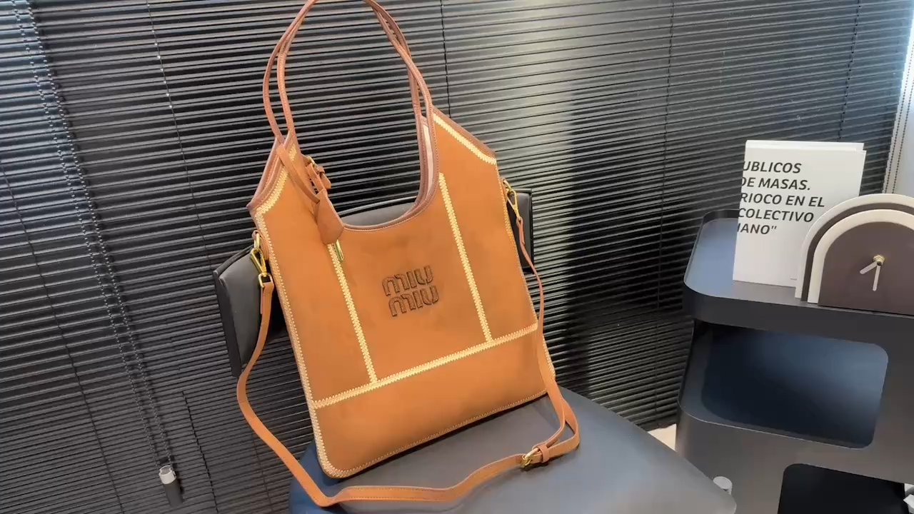 Miu Miu Brown Suede Tote Bag