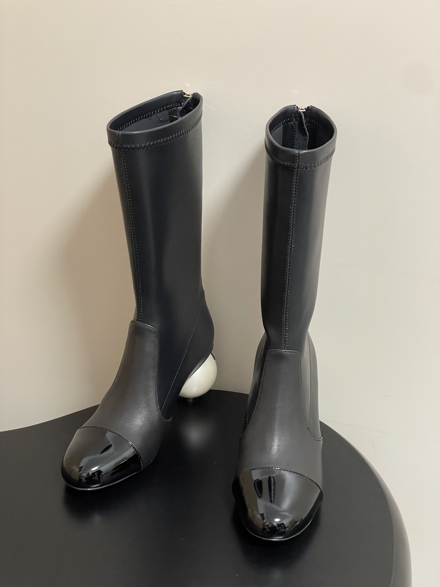 Chanel knee-high boots