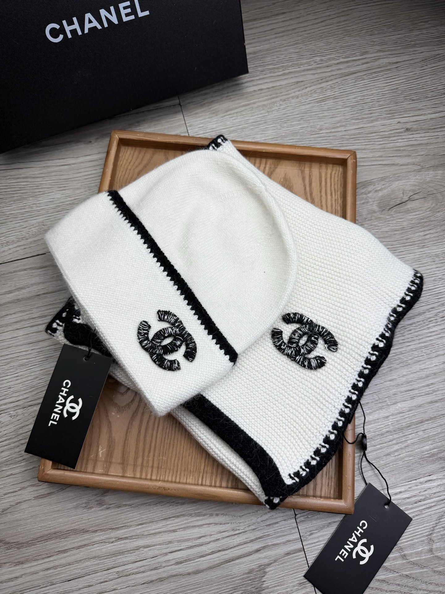 Chanel Winter Hats + Scarves