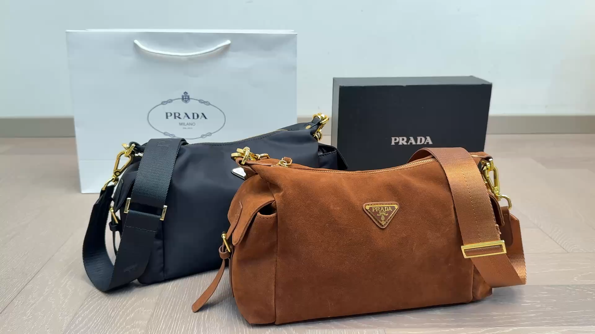 Prada Suede Shoulder Bag
