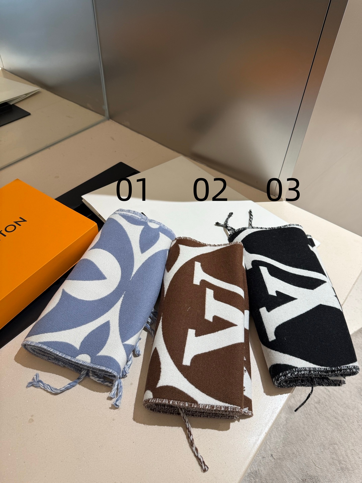 LV Luxury Designer Cashmere Scarf