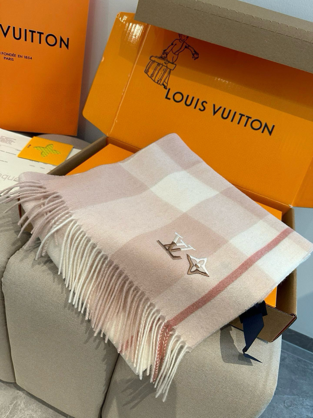LV Pink Scarf