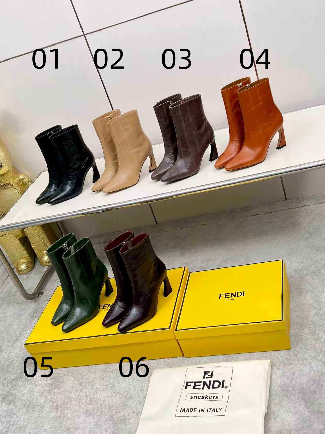 Fendi  Heel Ankle Bootie