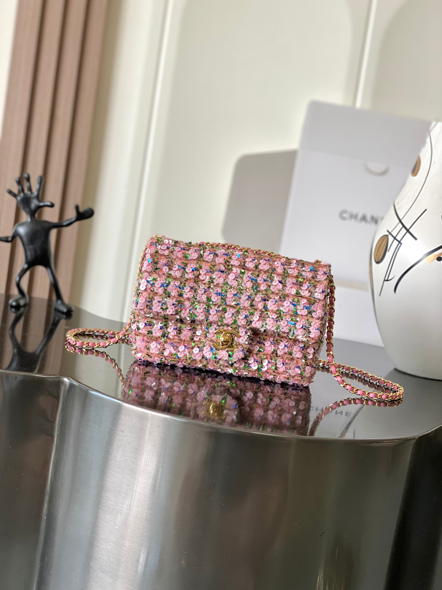 Chanel Fringe Sequined Evening Clutch