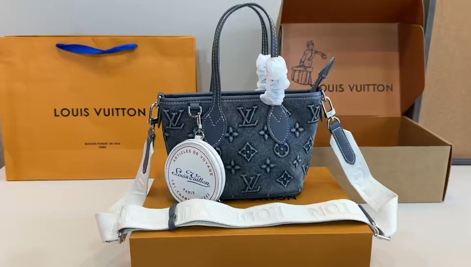 LV Ultra Mini Neverfull BB Denim Bag