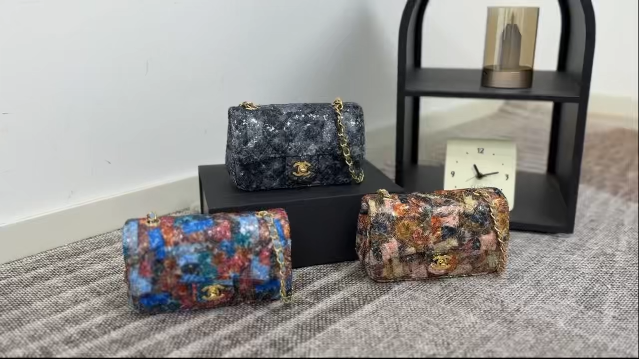 Chanel Sequined CF Chain Bag