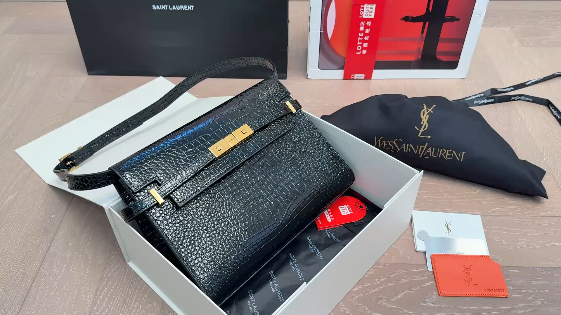 YSL Crocodile-pattern Bag