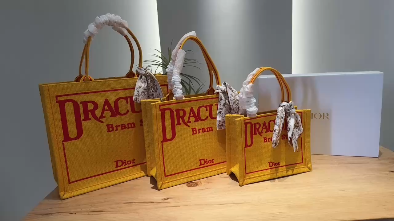 Dior Embroidered Tote Bag