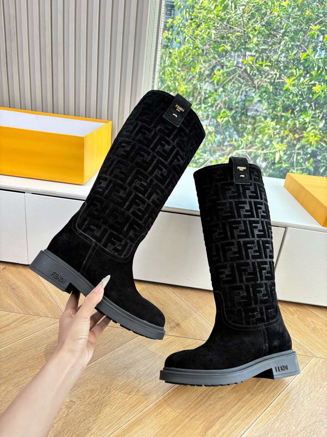 Fendi Filo Tall Suede Boots