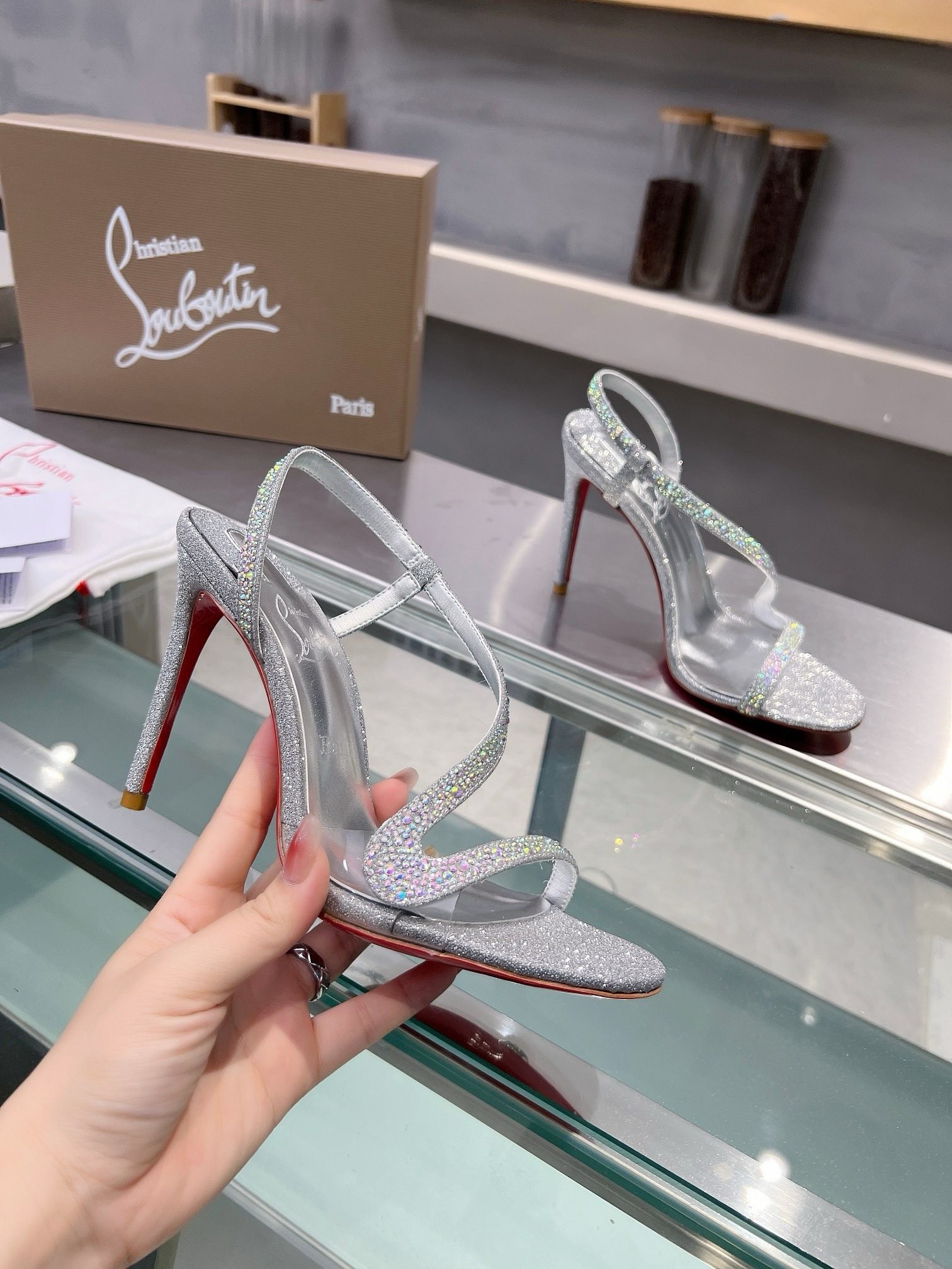 Christian Louboutin 10.5 cm Siver Heels