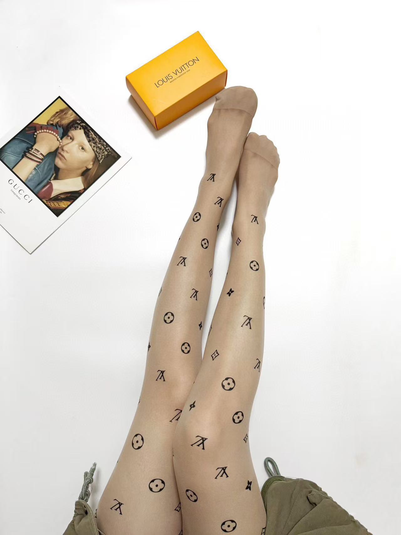 LV Monogram Mesh Stockings